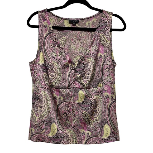 Daniele O Tops - Y2K Whimsical Boho Silk Cami Top‎ Women's Size 12 Satin Soft Girl Coquette Chic